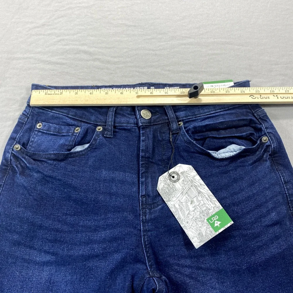 NEW LRG Lifted Research Group Jeans Mens 29x30 Slim Straight Stretch Dark Wash ^